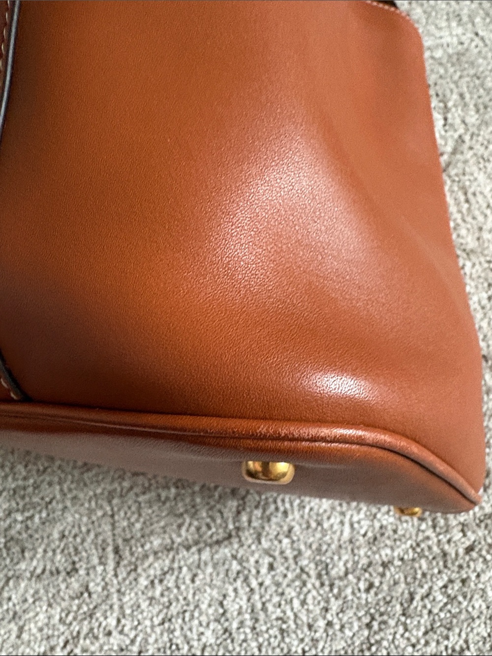 Tory Burch Leather Tote in Saddle - Picture 12 of 16